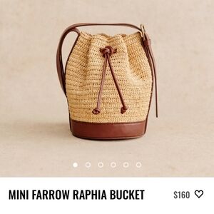 Sezane Mini Farrow Raffia Bucket